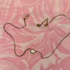 Gold & White Kendra Scott Necklace